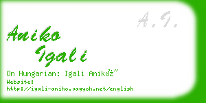 aniko igali business card